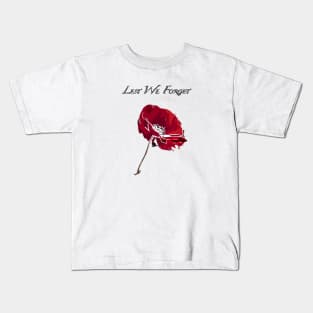 Fasbytes Remembrance Day Lest we forget Kids T-Shirt